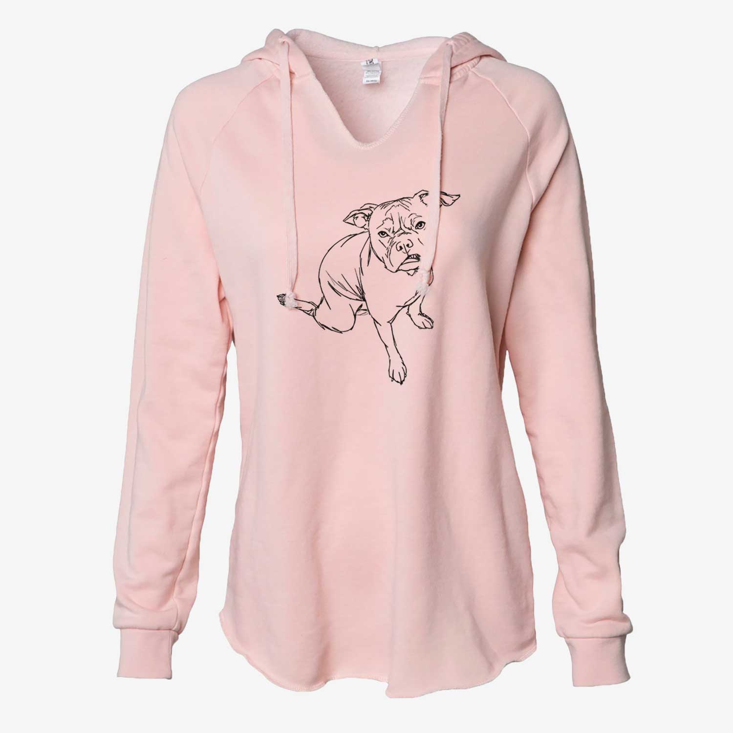 Doodled Gus the French Bulldog Staffy Mix - Cali Wave Hooded Sweatshirt