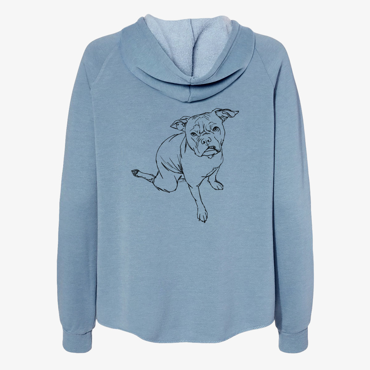 Doodled Gus the French Bulldog Staffy Mix - Women's Cali Wave Zip-Up Sweatshirt