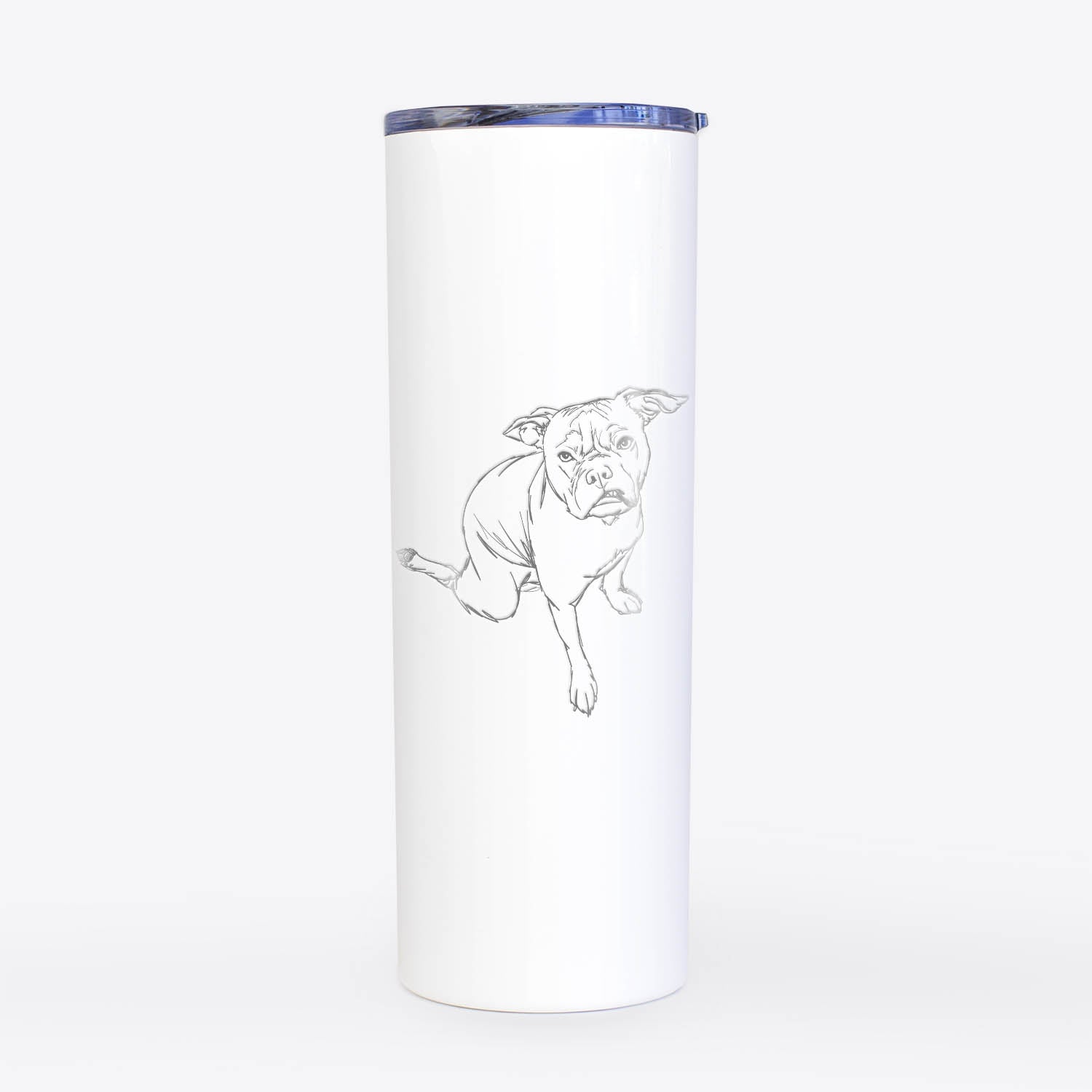 Doodled Gus the French Bulldog Staffy Mix - 20oz Skinny Tumbler