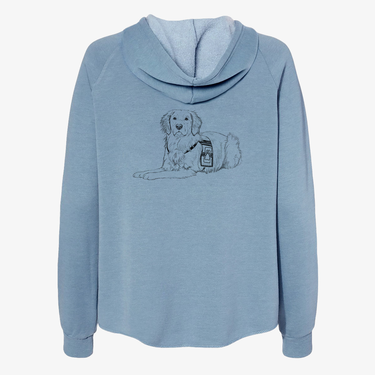 Doodled Gus the Golden Retriever - Women's Cali Wave Zip-Up Sweatshirt