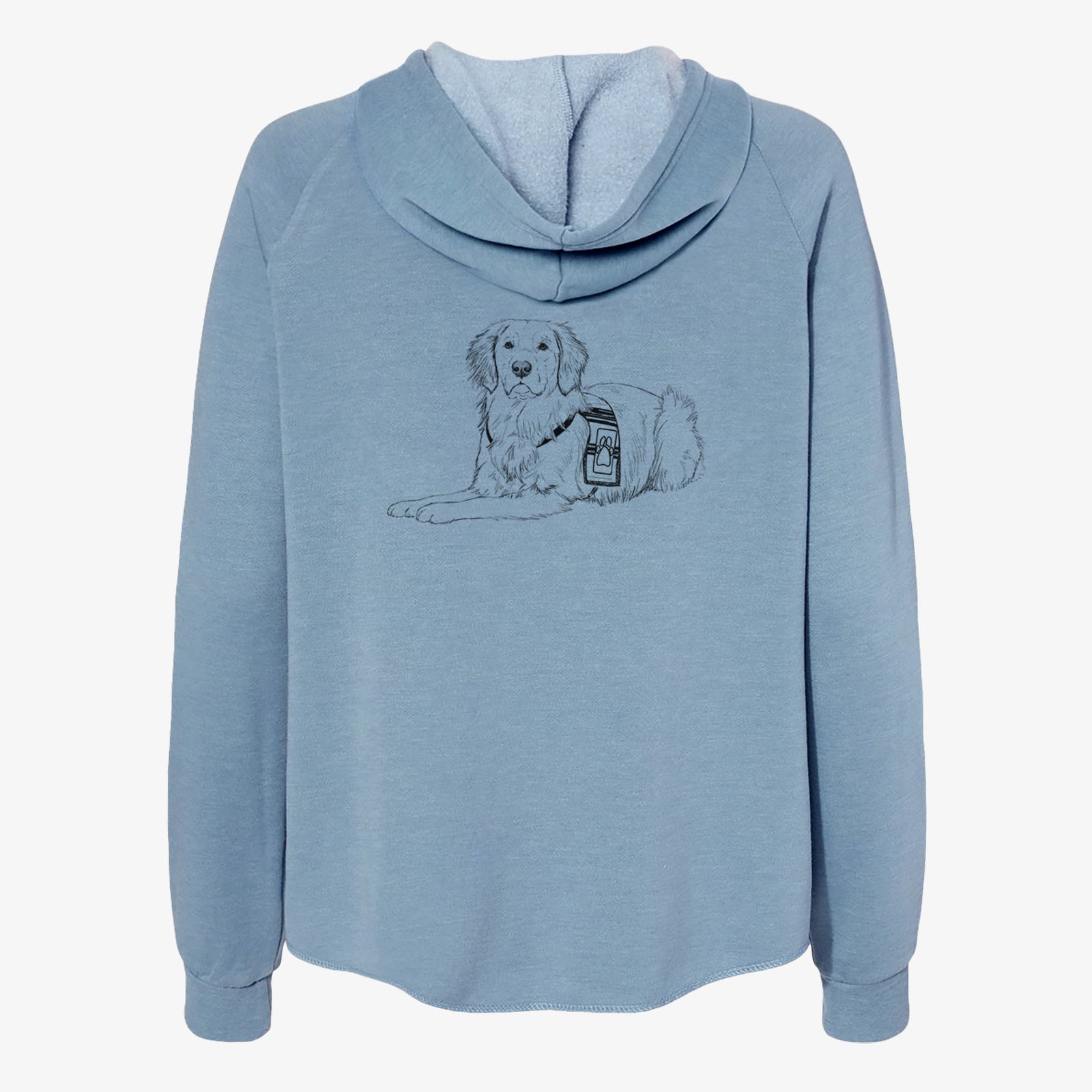 Doodled Gus the Golden Retriever - Women's Cali Wave Zip-Up Sweatshirt