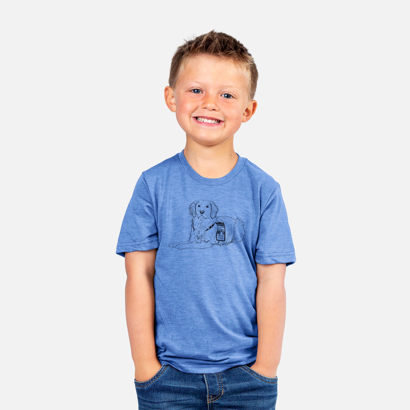 Doodled Gus the Golden Retriever - Kids/Youth/Toddler Shirt