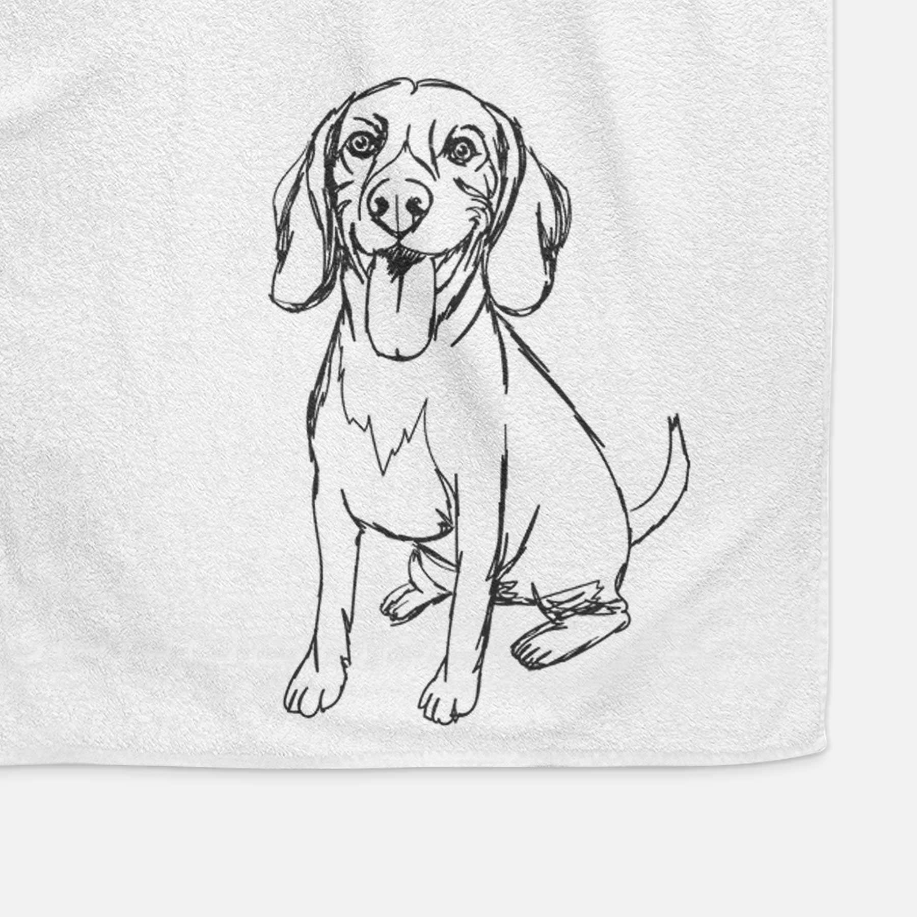 Doodled Halo the Beagle Decorative Hand Towel