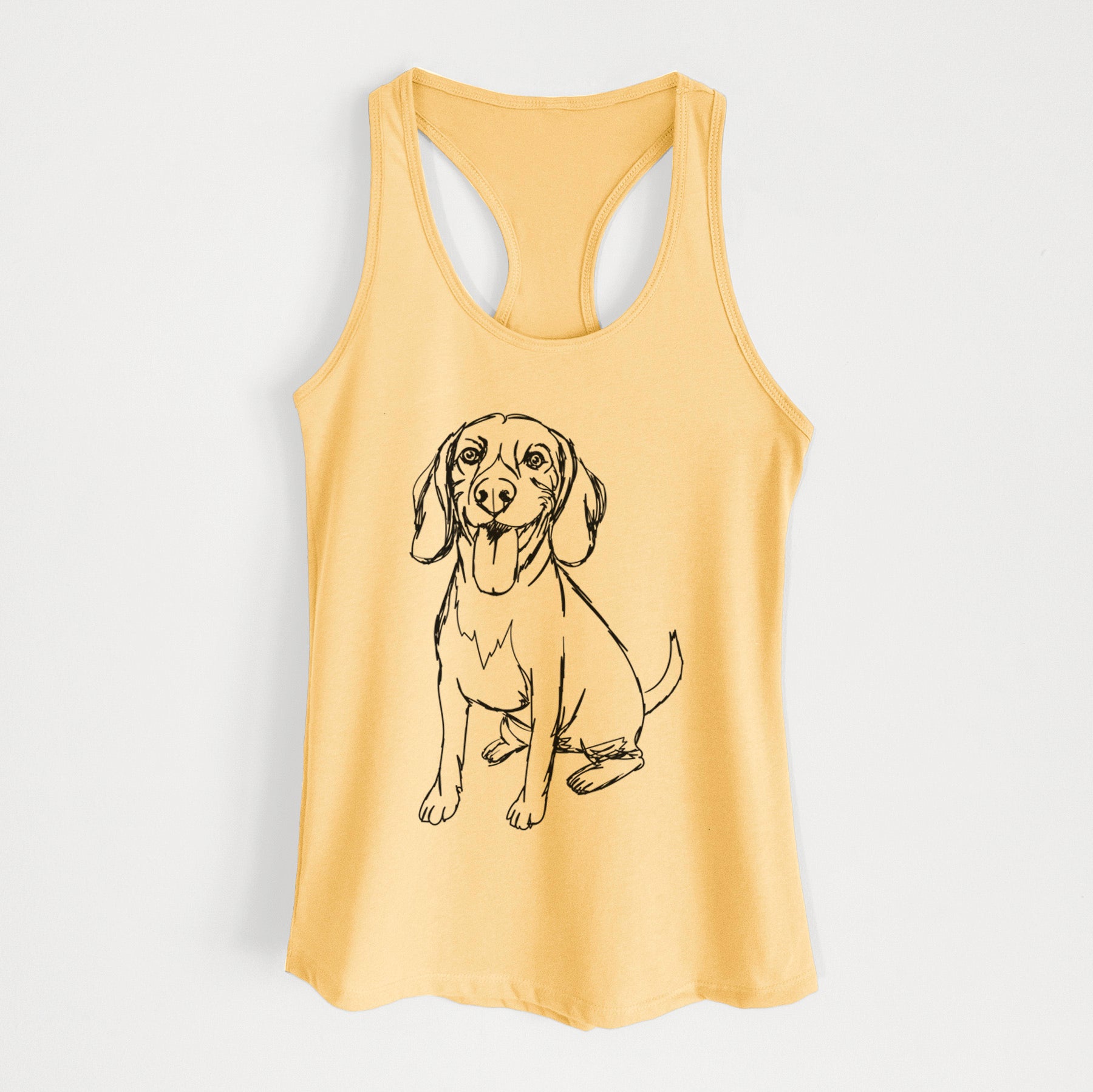 Doodled Halo the Beagle - Women's Racerback Tanktop