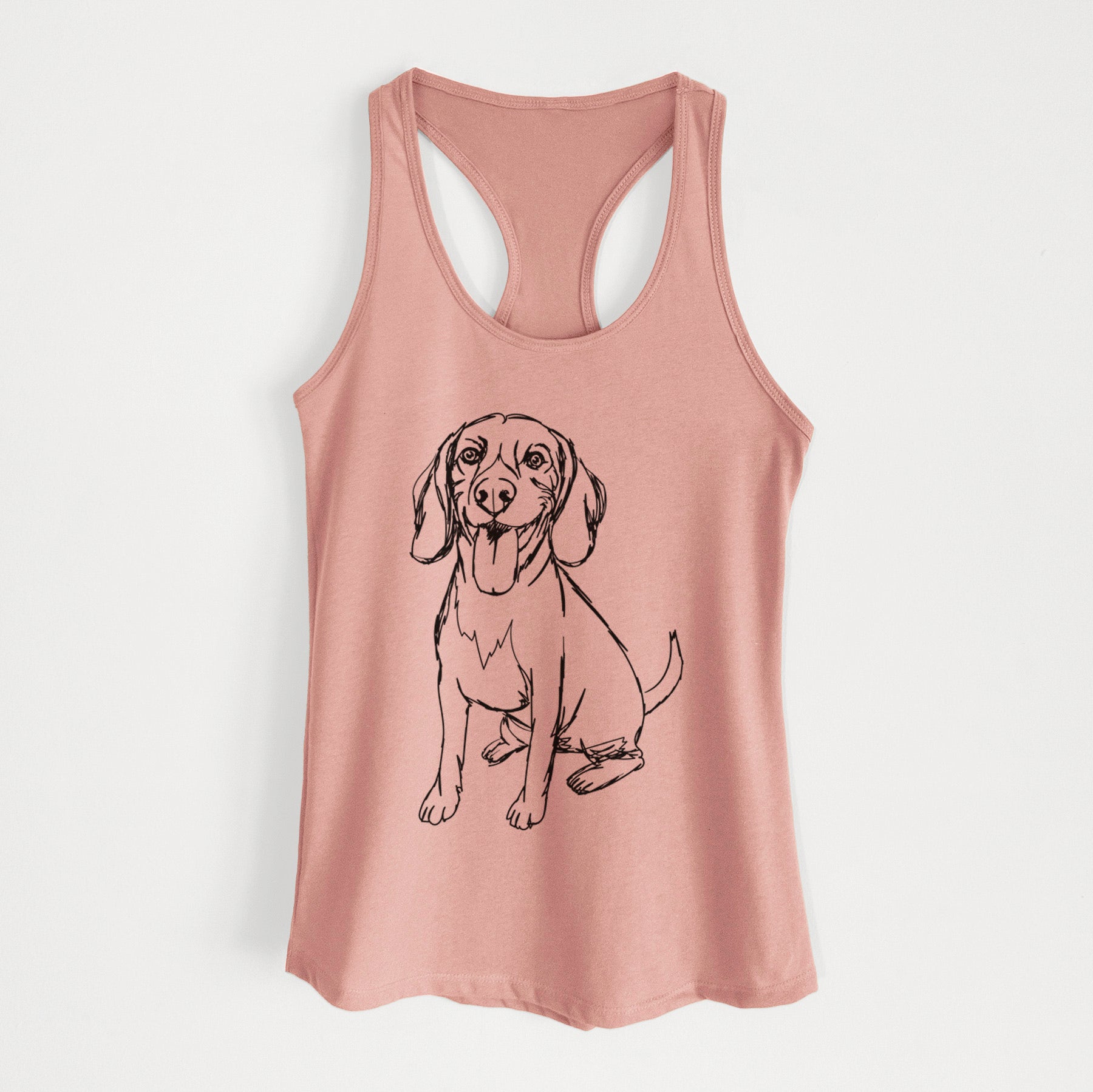 Doodled Halo the Beagle - Women's Racerback Tanktop