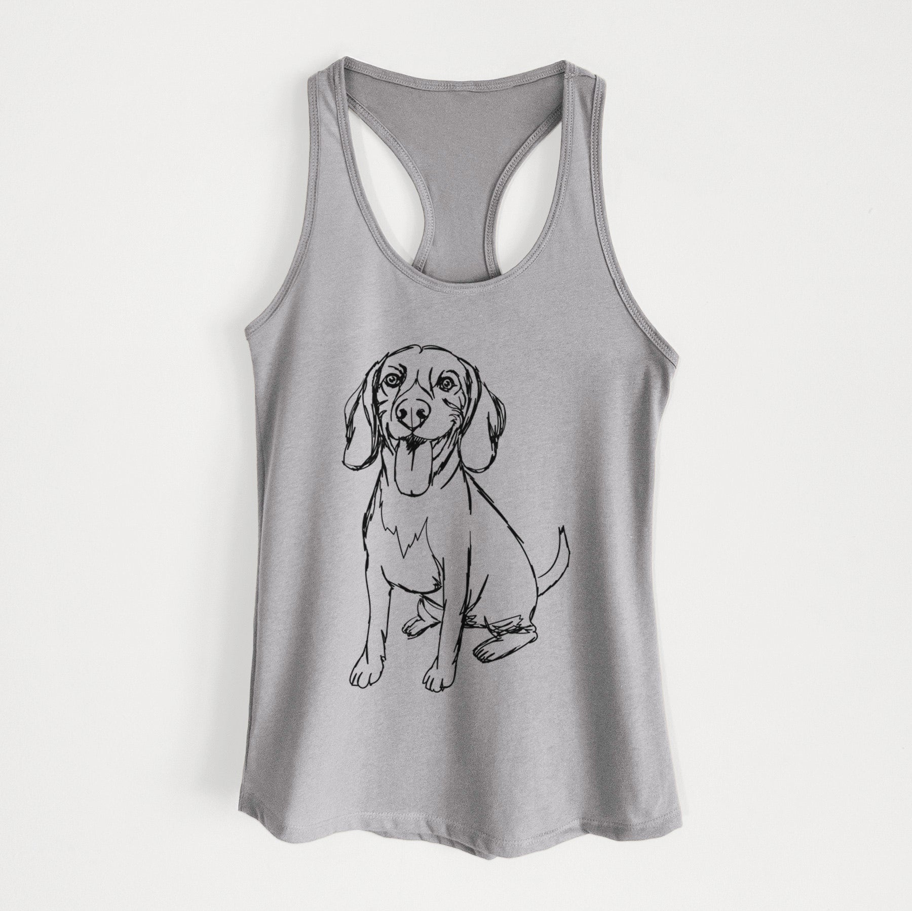 Doodled Halo the Beagle - Women's Racerback Tanktop