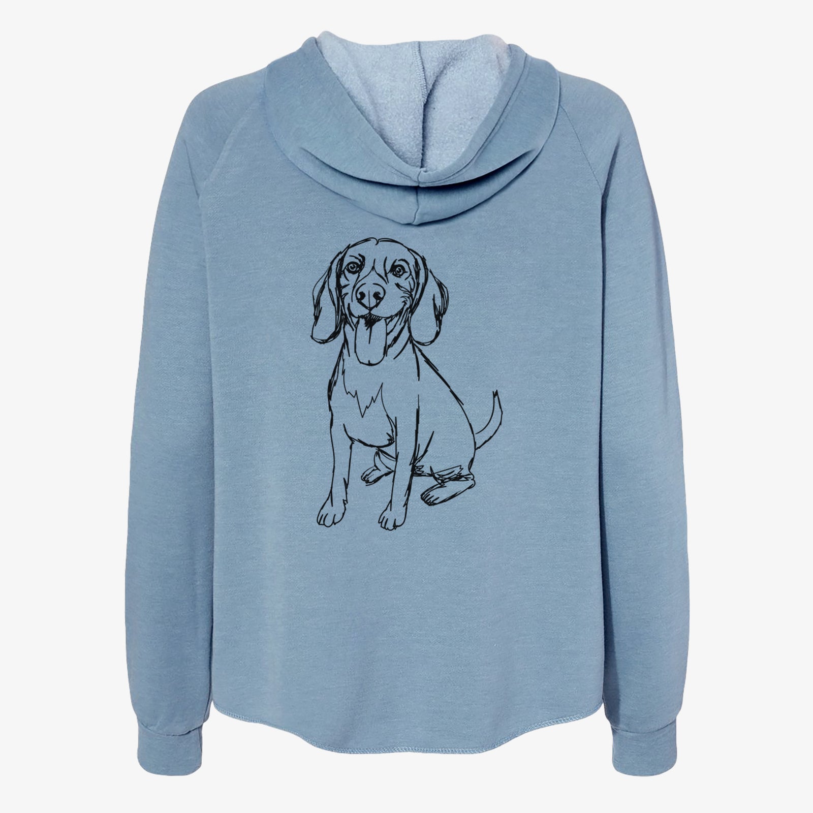 Doodled Halo the Beagle - Women's Cali Wave Zip-Up Sweatshirt