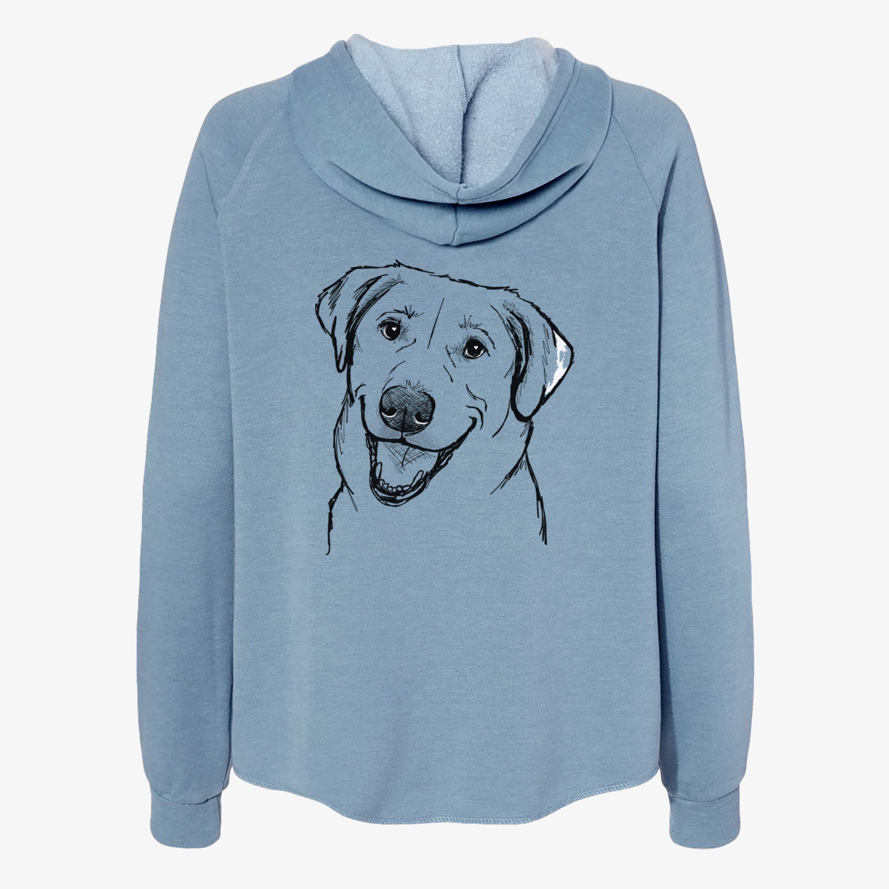 Doodled Happy Harley the Lab Mix - Women's Cali Wave Zip-Up Sweatshirt