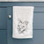 Doodled Happy Koda Bear the Pitbull Mix Decorative Hand Towel