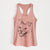 Doodled Happy Koda Bear the Pitbull Mix - Women's Racerback Tanktop