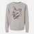 Doodled Happy Koda Bear the Pitbull Mix - Unisex Pigment Dyed Crew Sweatshirt