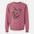 Doodled Happy Koda Bear the Pitbull Mix - Unisex Pigment Dyed Crew Sweatshirt