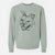 Doodled Happy Koda Bear the Pitbull Mix - Unisex Pigment Dyed Crew Sweatshirt