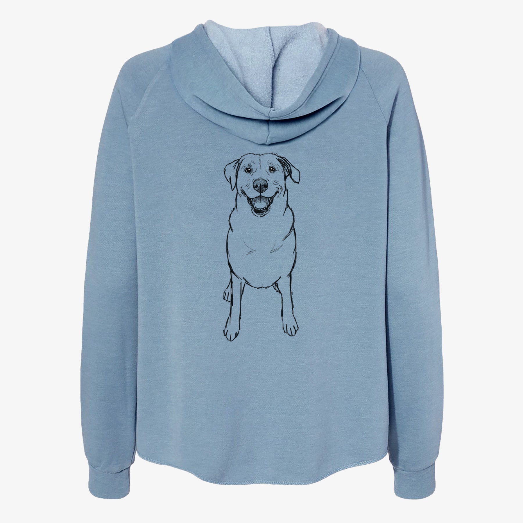 Doodled Harley the Goldador - Women's Cali Wave Zip-Up Sweatshirt