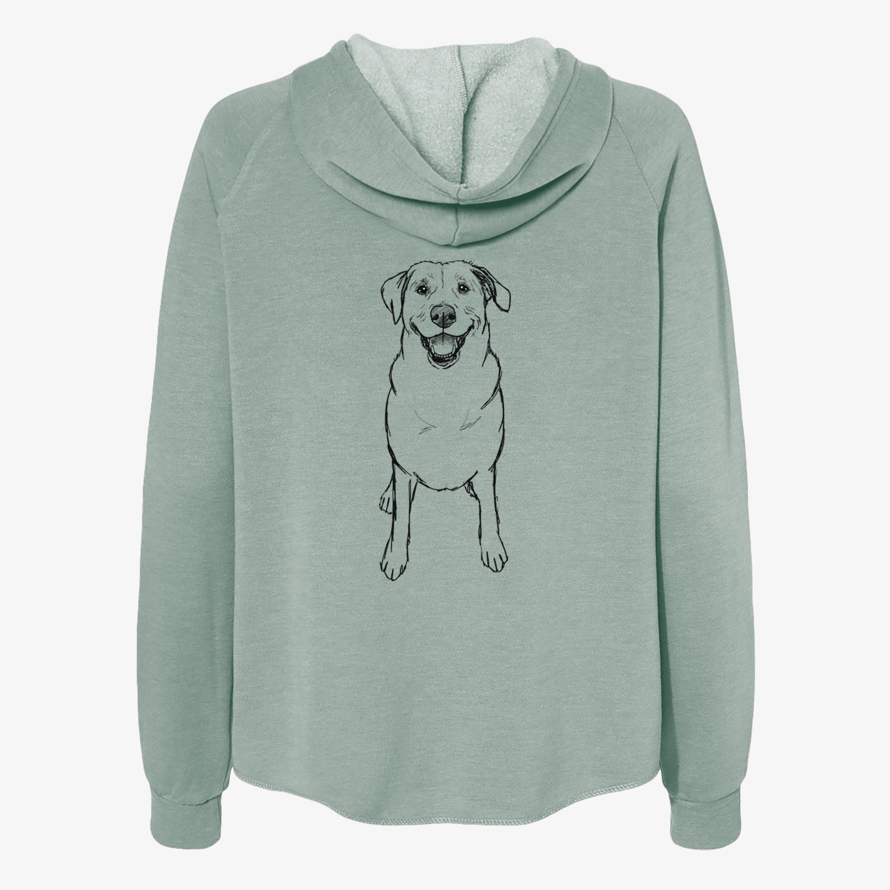 Doodled Harley the Goldador - Women's Cali Wave Zip-Up Sweatshirt