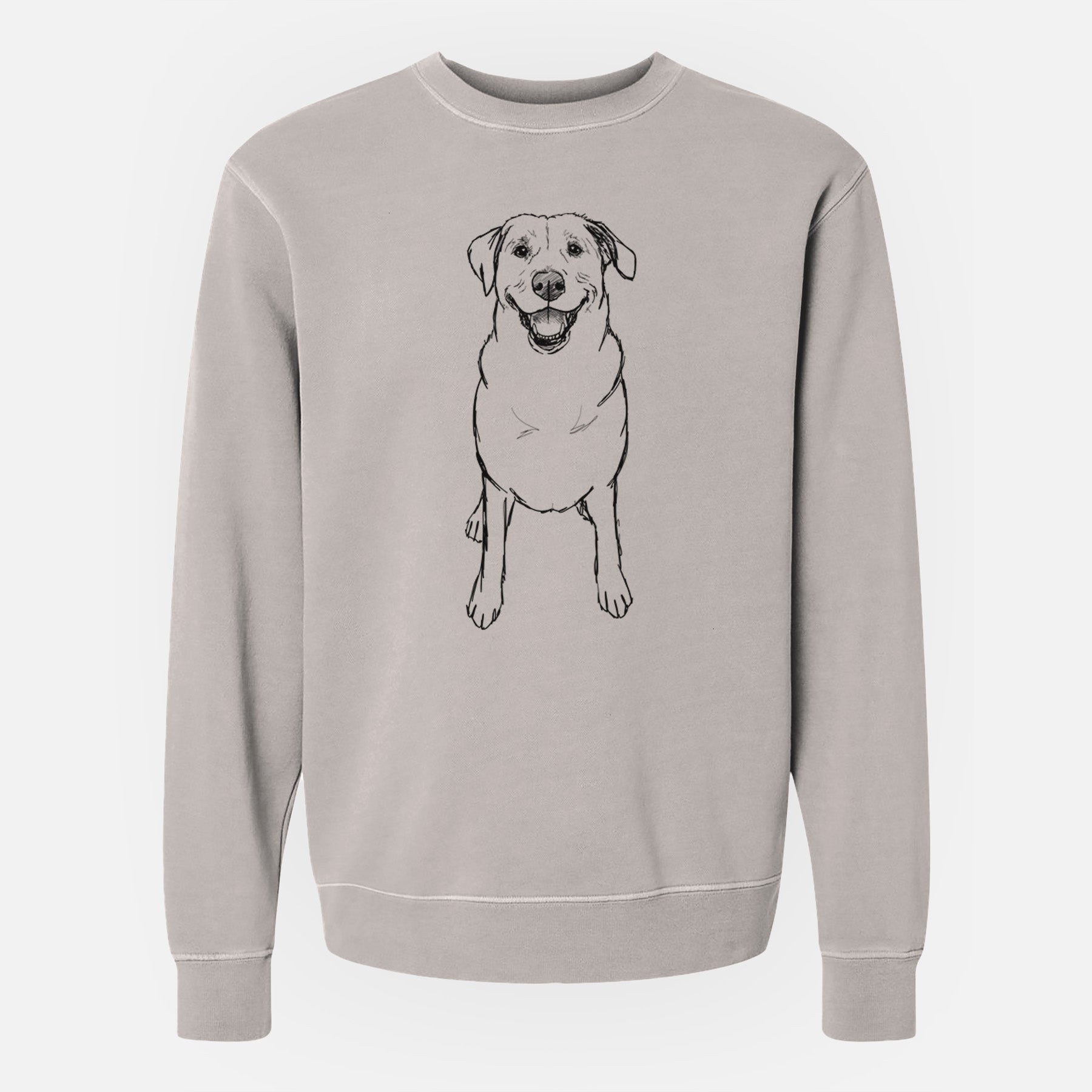 Doodled Harley the Goldador - Unisex Pigment Dyed Crew Sweatshirt