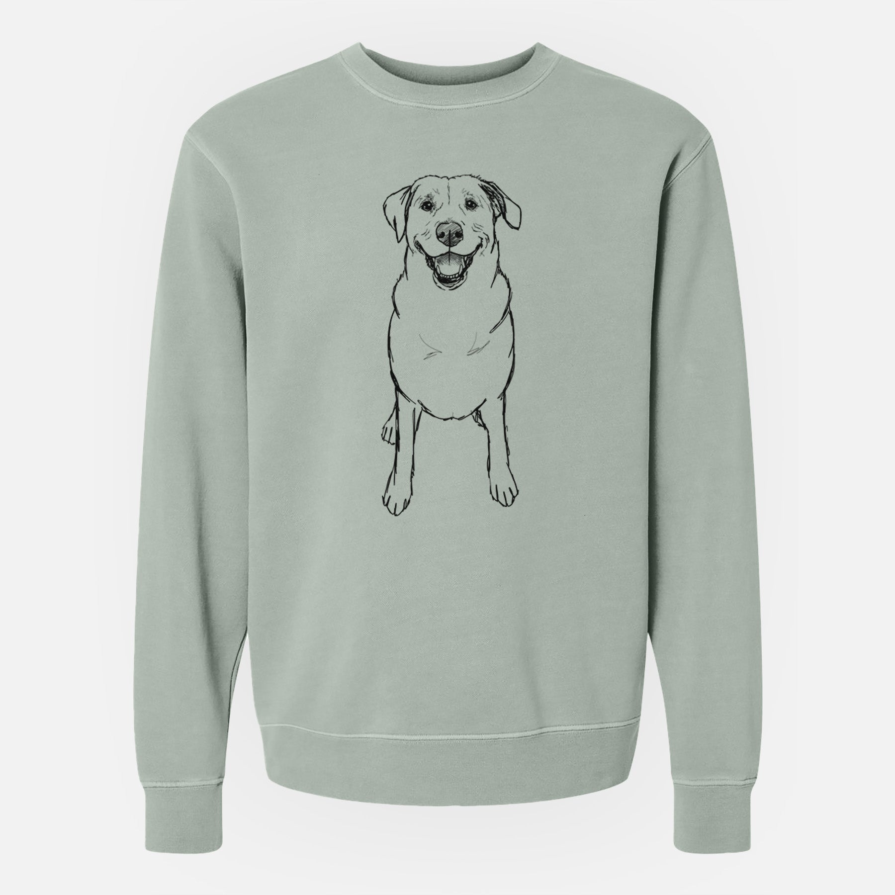 Doodled Harley the Goldador - Unisex Pigment Dyed Crew Sweatshirt