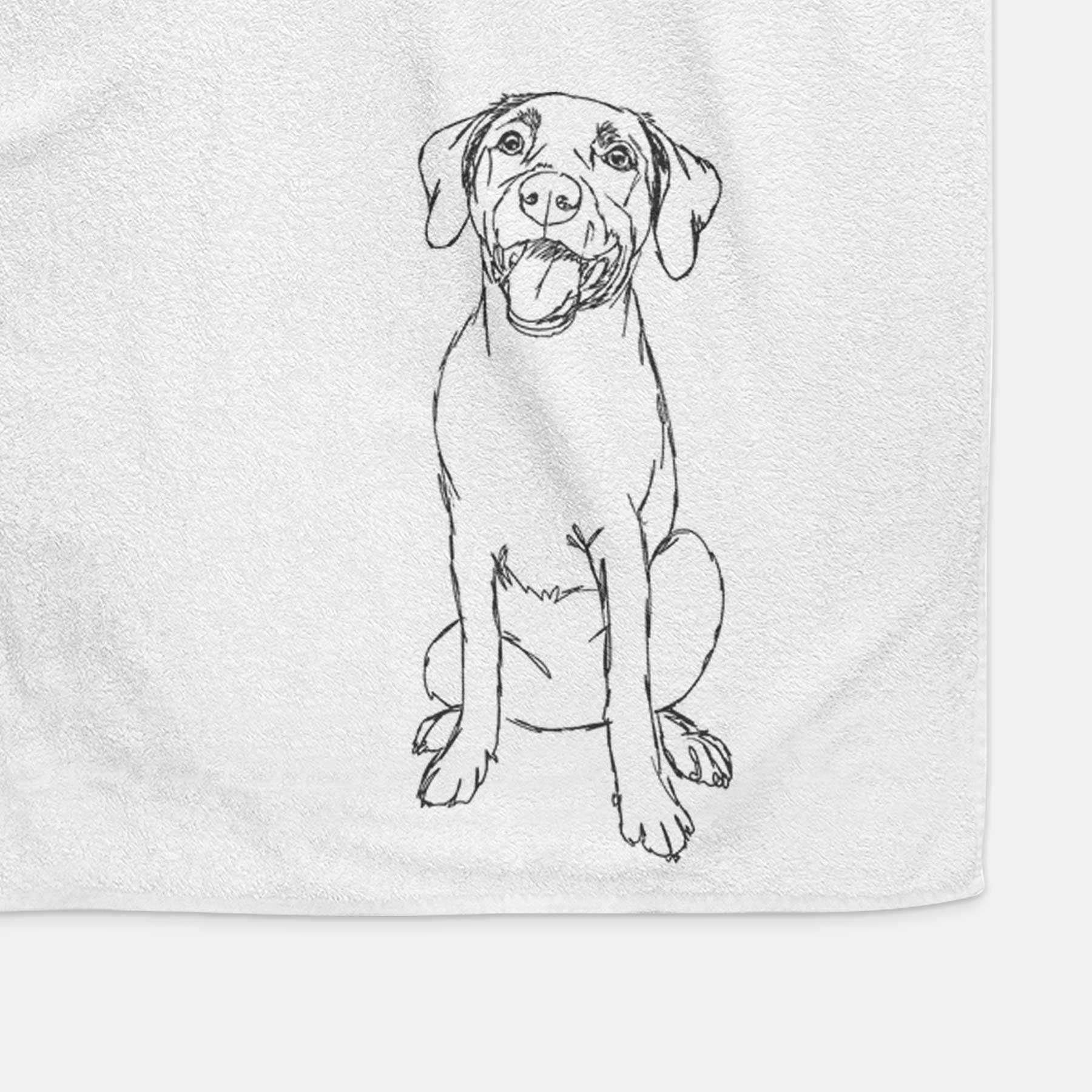 Doodled Harper the Mixed Breed Decorative Hand Towel