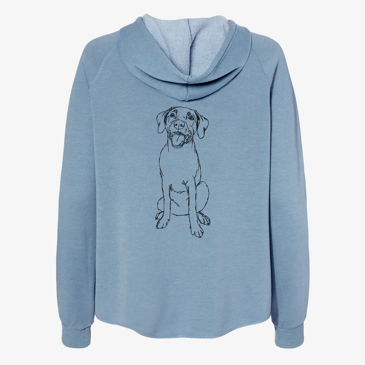 Doodled Harper the Mixed Breed - Women's Cali Wave Zip-Up Sweatshirt