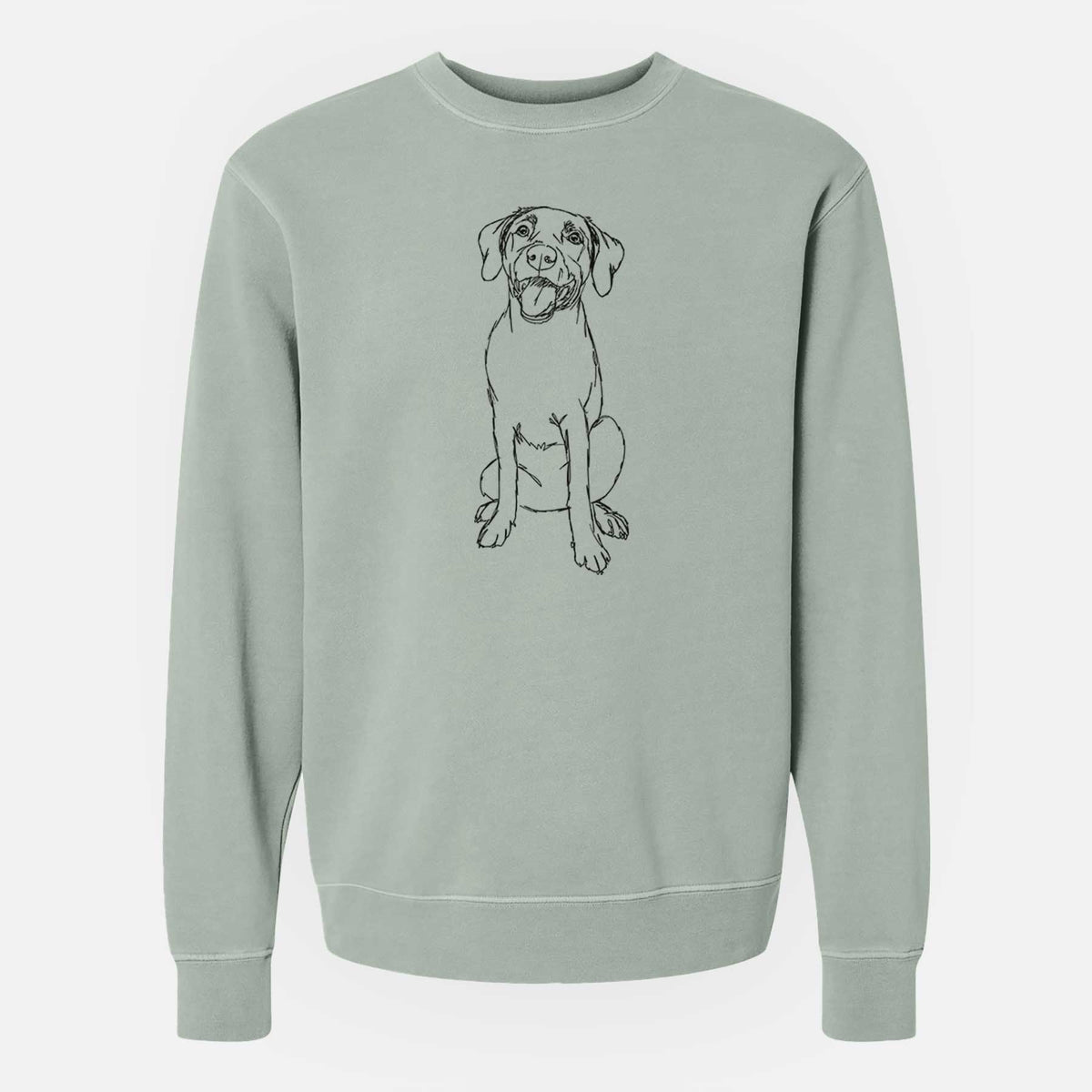 Doodled Harper the Mixed Breed - Unisex Pigment Dyed Crew Sweatshirt