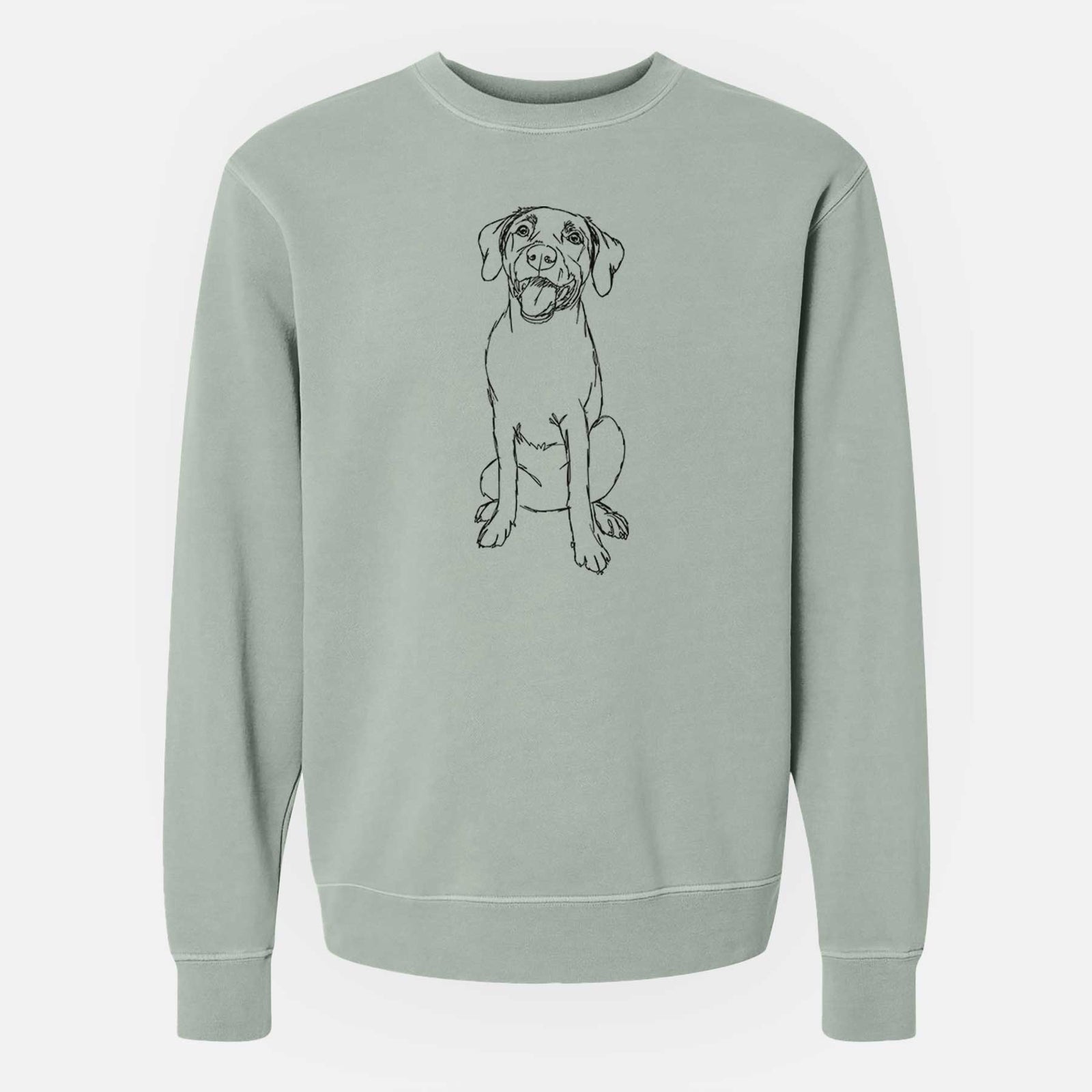 Doodled Harper the Mixed Breed - Unisex Pigment Dyed Crew Sweatshirt
