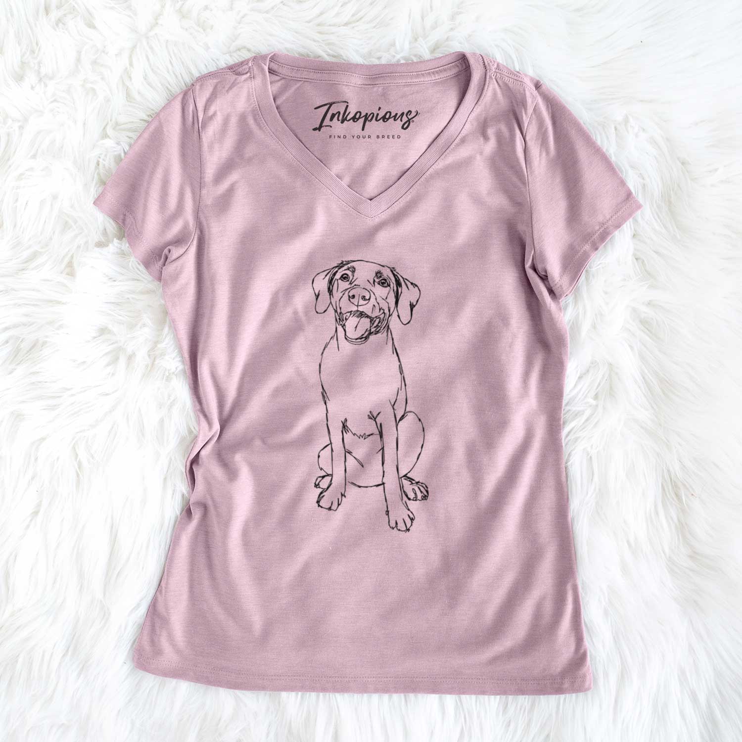 Doodled Harper the Mixed Breed - Women's V-neck Shirt