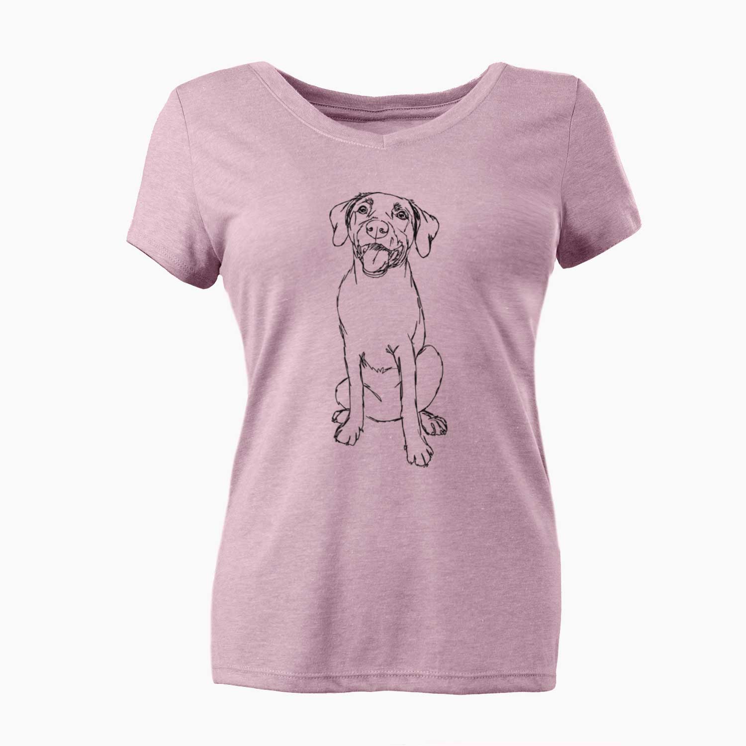 Doodled Harper the Mixed Breed - Women's V-neck Shirt