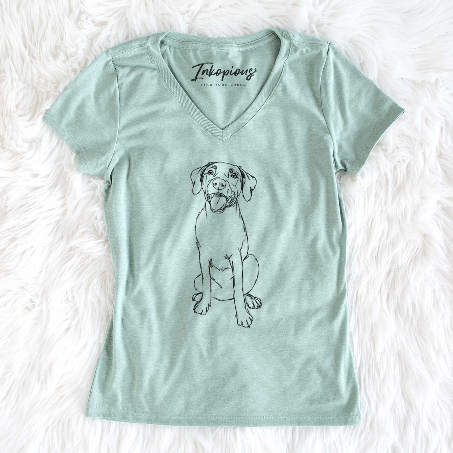 Doodled Harper the Mixed Breed - Women's V-neck Shirt