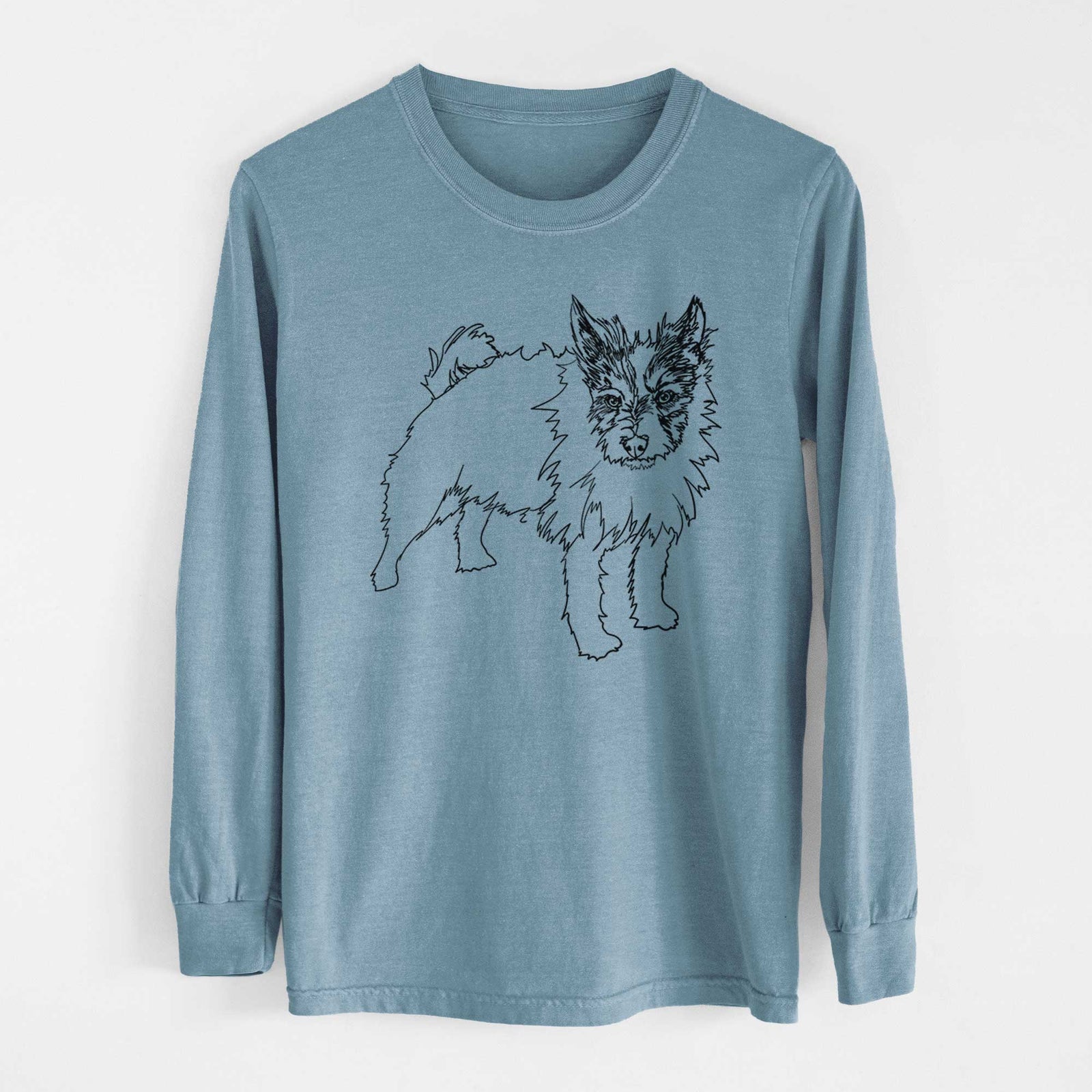 Doodled Harry the Jack Russell Terrier - Heavyweight 100% Cotton Long Sleeve