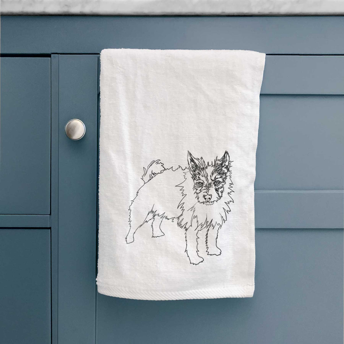 Doodled Harry the Jack Russell Terrier Decorative Hand Towel