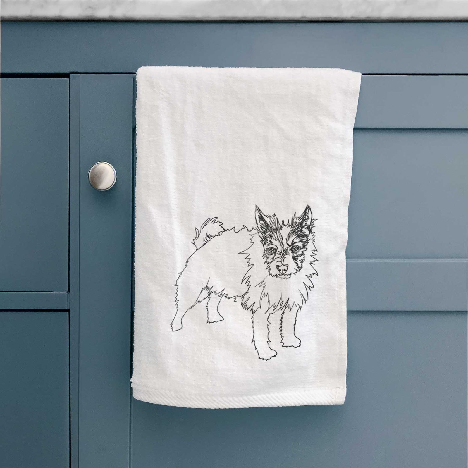Doodled Harry the Jack Russell Terrier Decorative Hand Towel