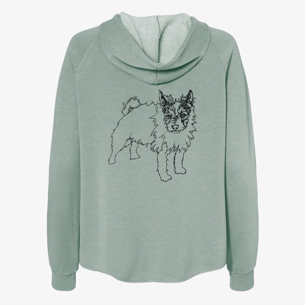 Doodled Harry the Jack Russell Terrier - Women's Cali Wave Zip-Up Sweatshirt