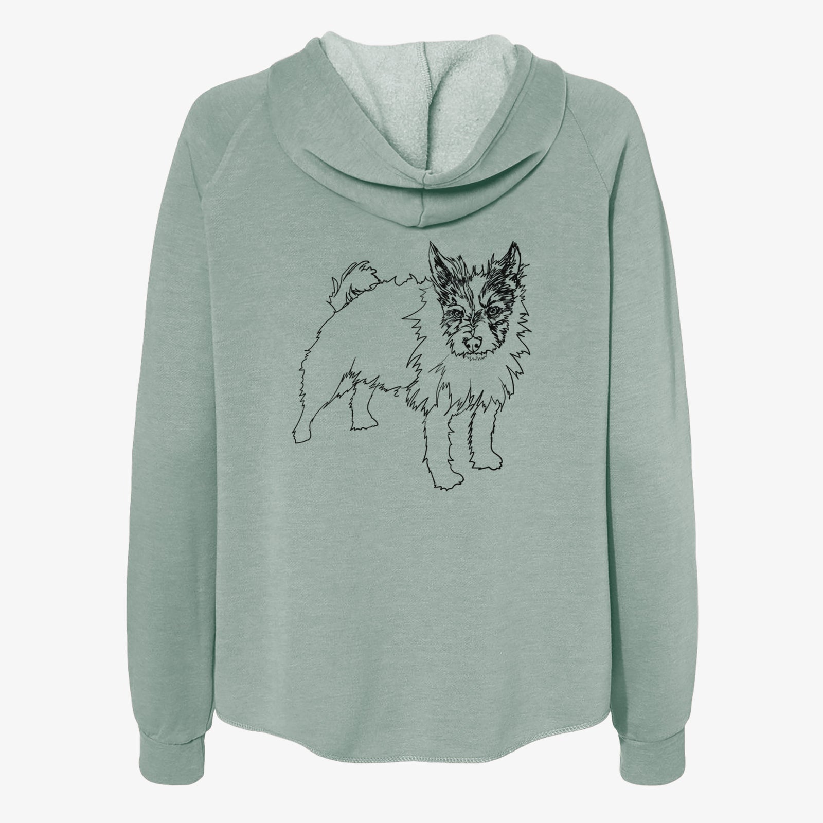 Doodled Harry the Jack Russell Terrier - Women's Cali Wave Zip-Up Sweatshirt