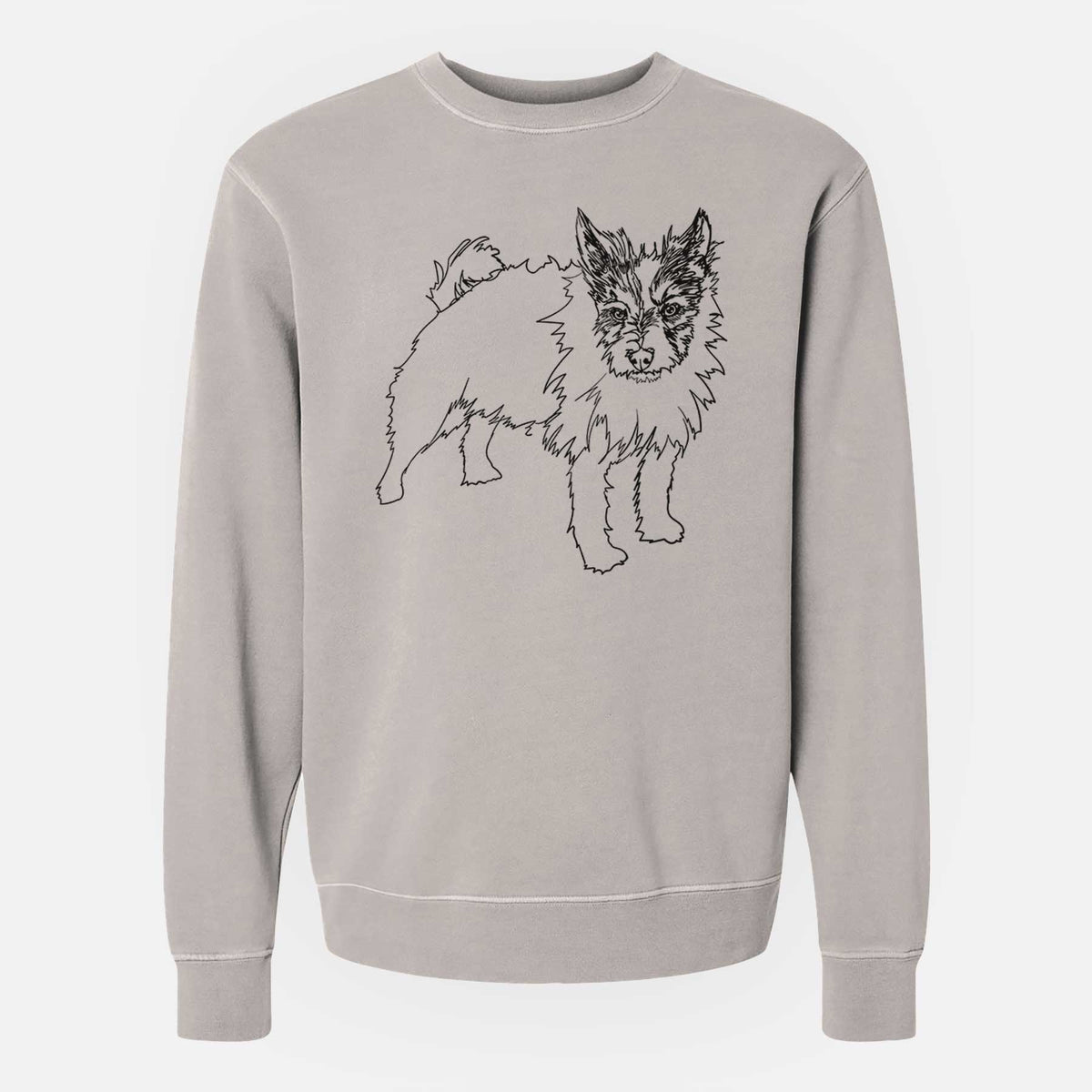 Doodled Harry the Jack Russell Terrier - Unisex Pigment Dyed Crew Sweatshirt