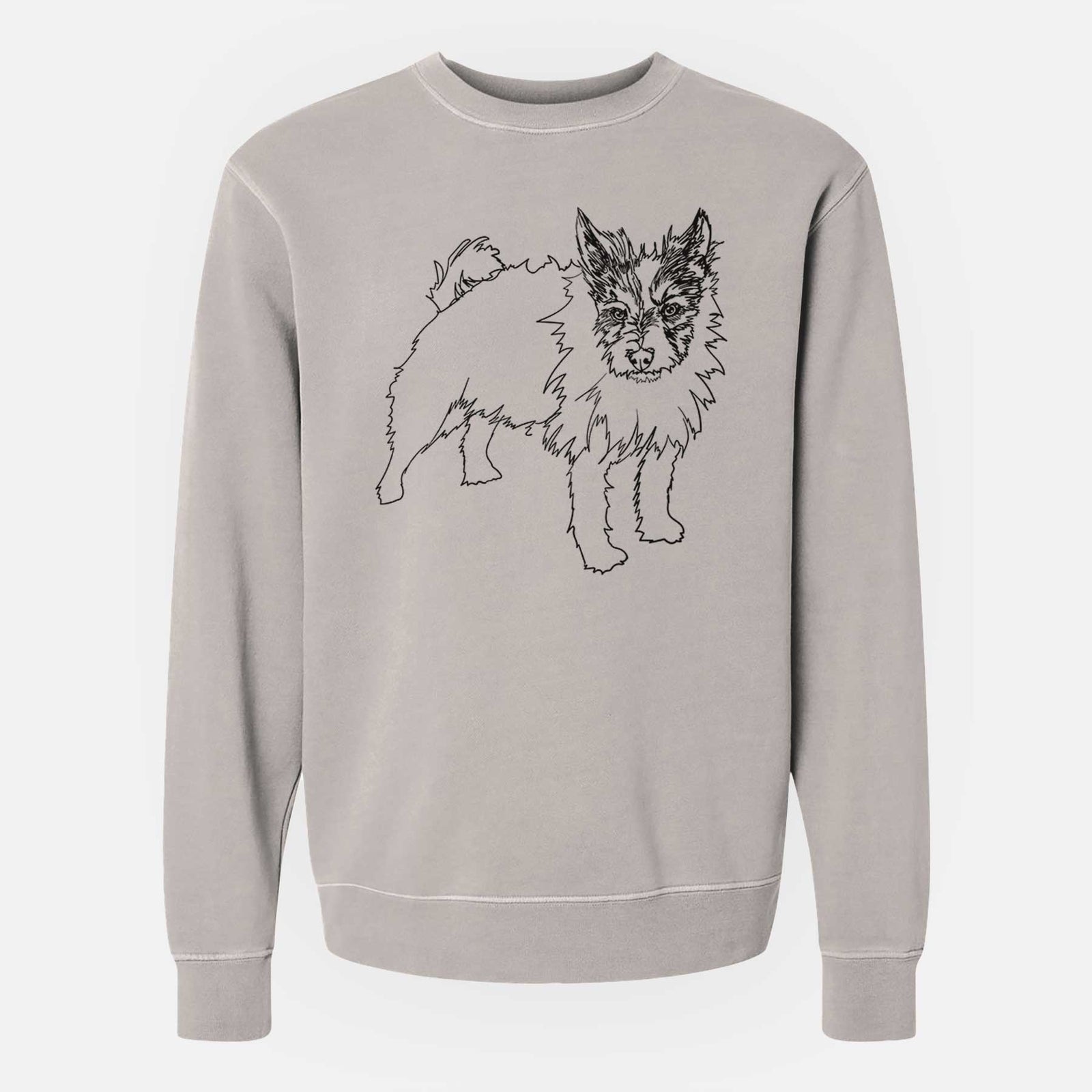 Doodled Harry the Jack Russell Terrier - Unisex Pigment Dyed Crew Sweatshirt