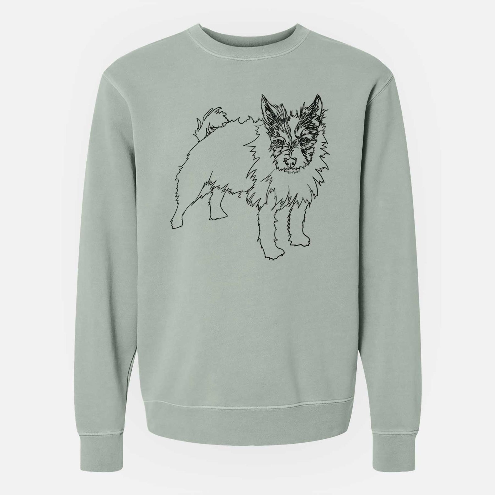 Doodled Harry the Jack Russell Terrier - Unisex Pigment Dyed Crew Sweatshirt