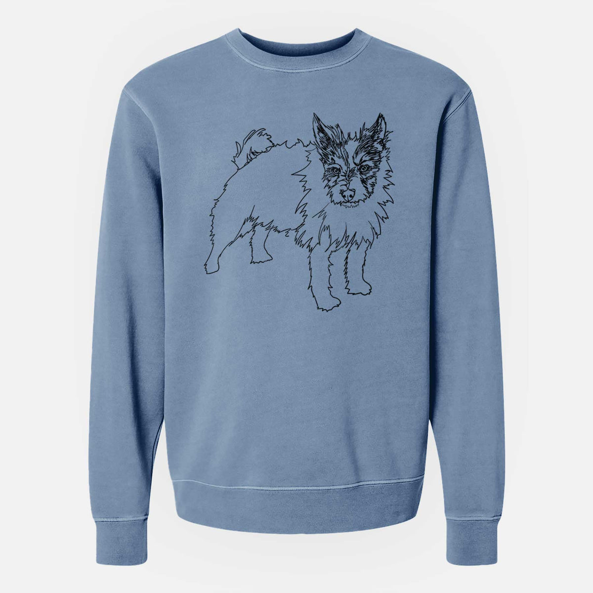 Doodled Harry the Jack Russell Terrier - Unisex Pigment Dyed Crew Sweatshirt