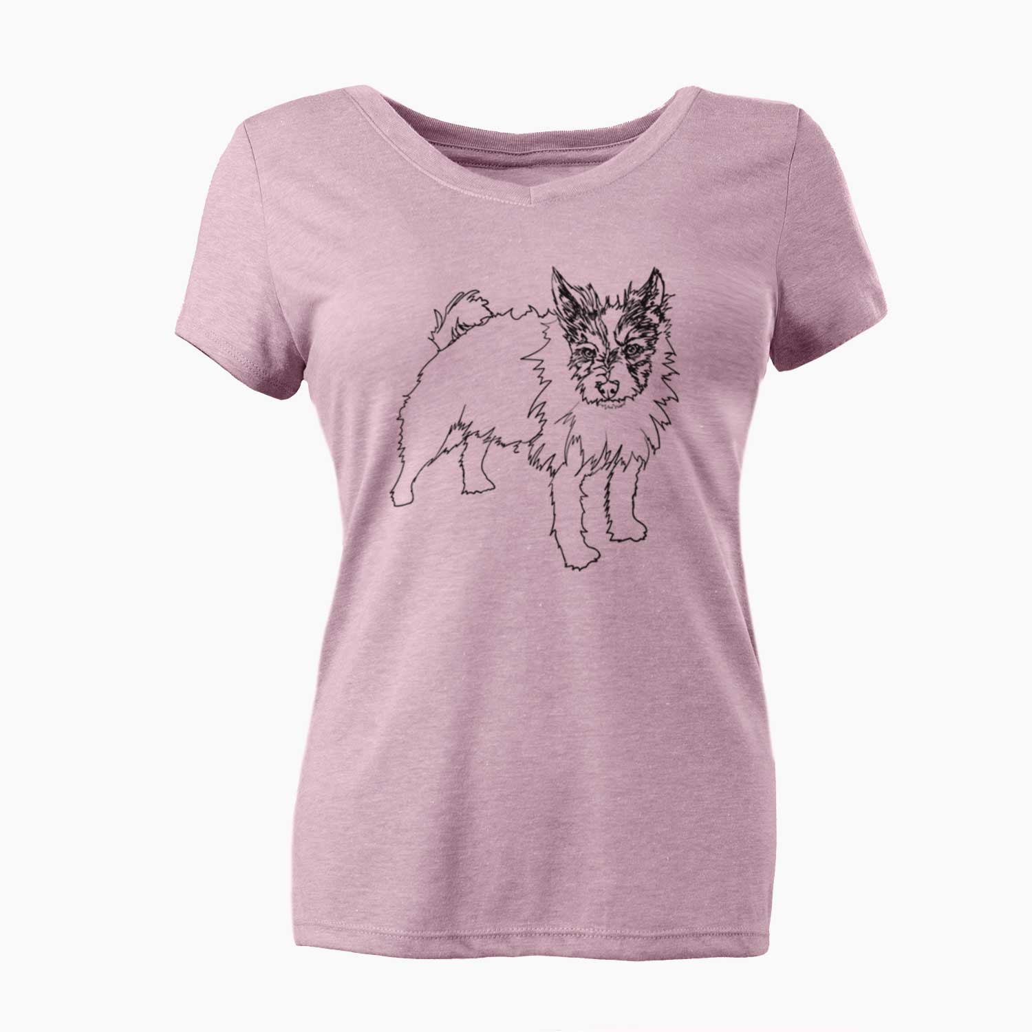Doodled Harry the Jack Russell Terrier - Women's V-neck Shirt
