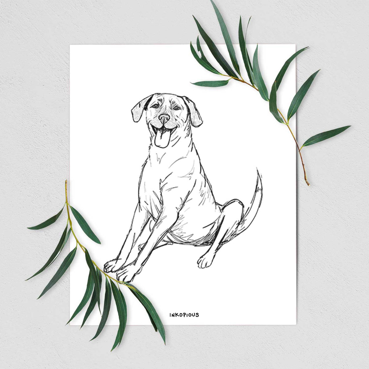 Doodled Harry the Super Mutt Art Print