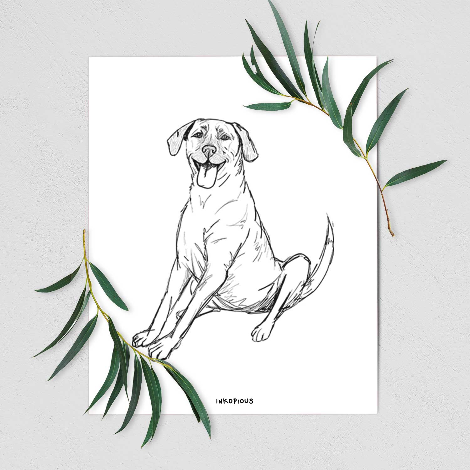 Doodled Harry the Super Mutt Art Print