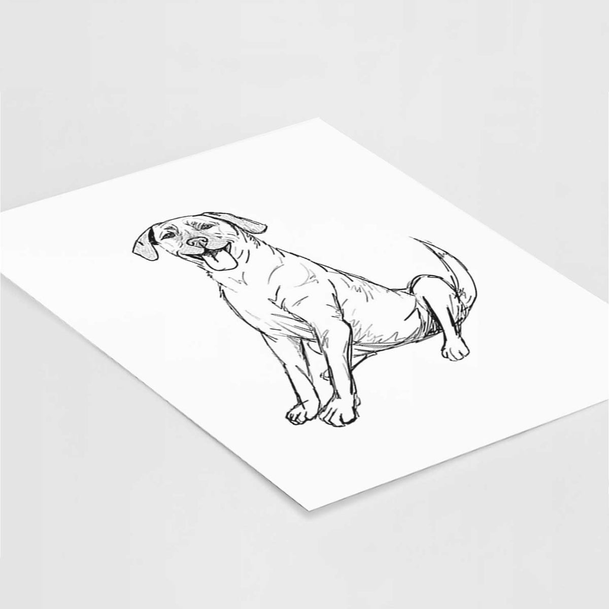 Doodled Harry the Super Mutt Art Print