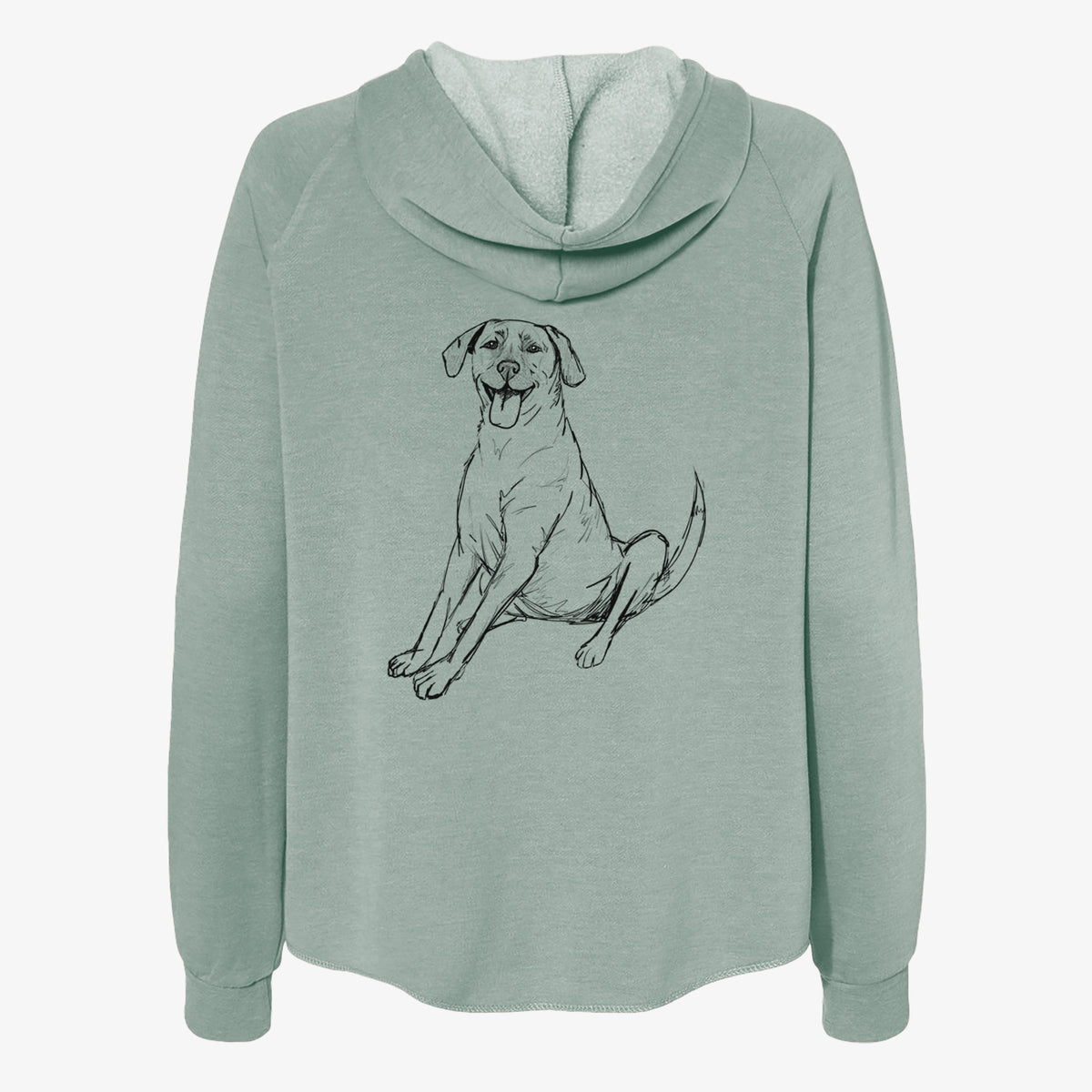 Doodled Harry the Super Mutt - Women's Cali Wave Zip-Up Sweatshirt