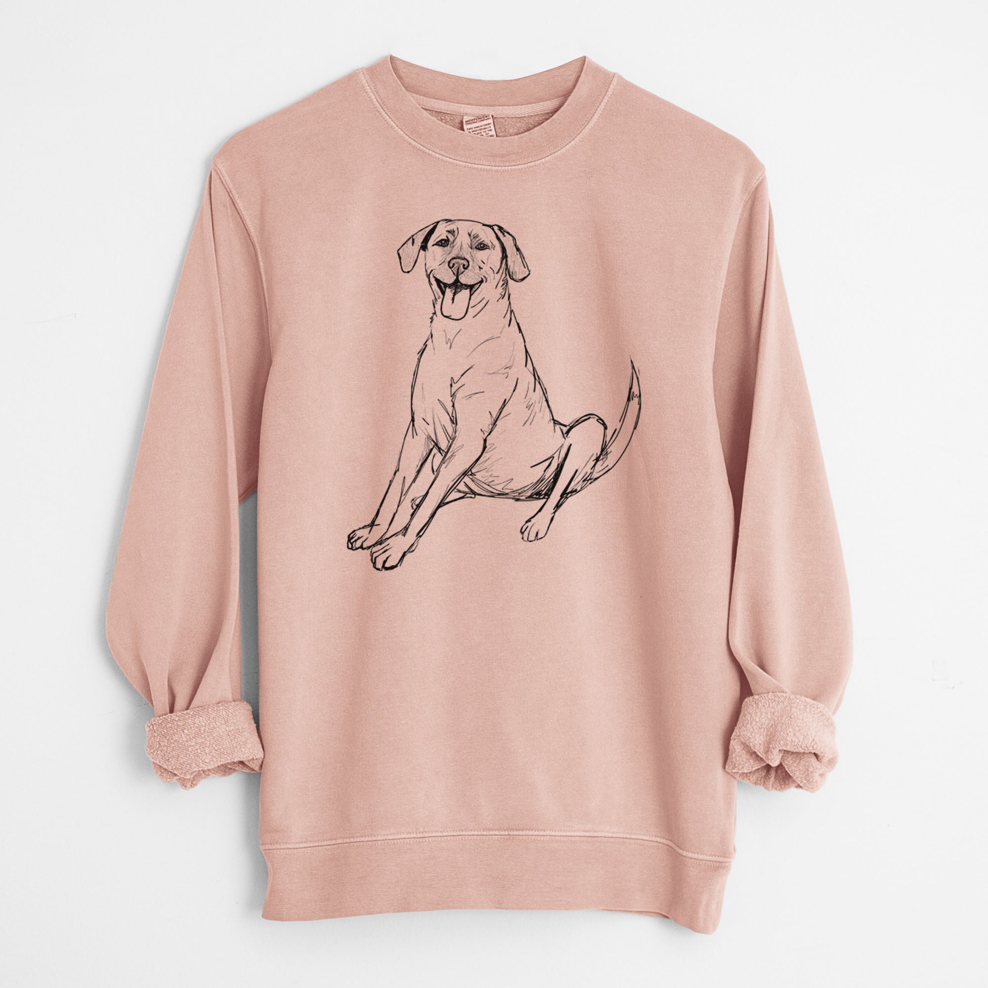 Doodled Harry the Super Mutt - Unisex Pigment Dyed Crew Sweatshirt