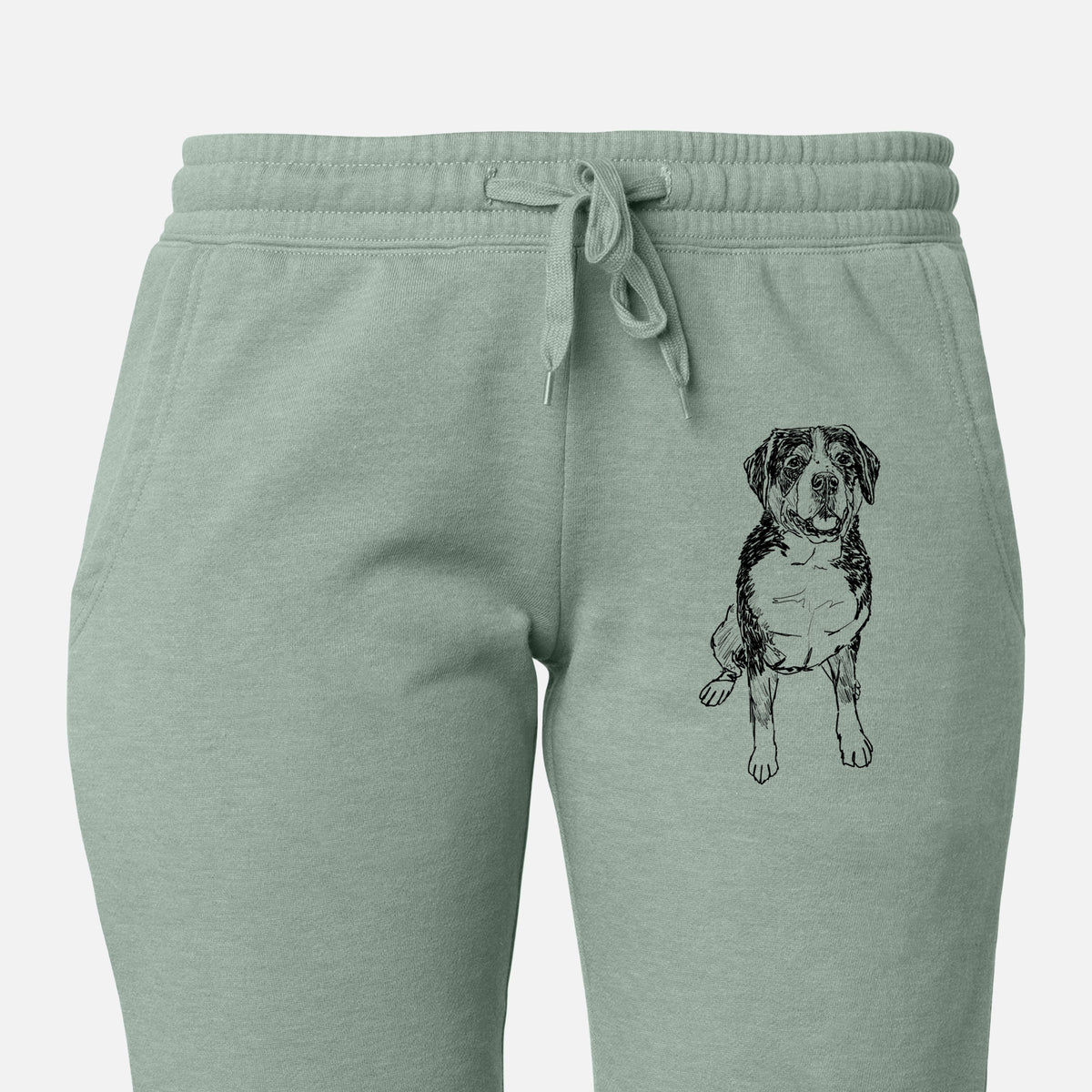 Doodled Harvey the Greater Swiss Mountain Dog - Women&#39;s Cali Wave Joggers