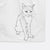 Doodled Henry the Cat Decorative Hand Towel