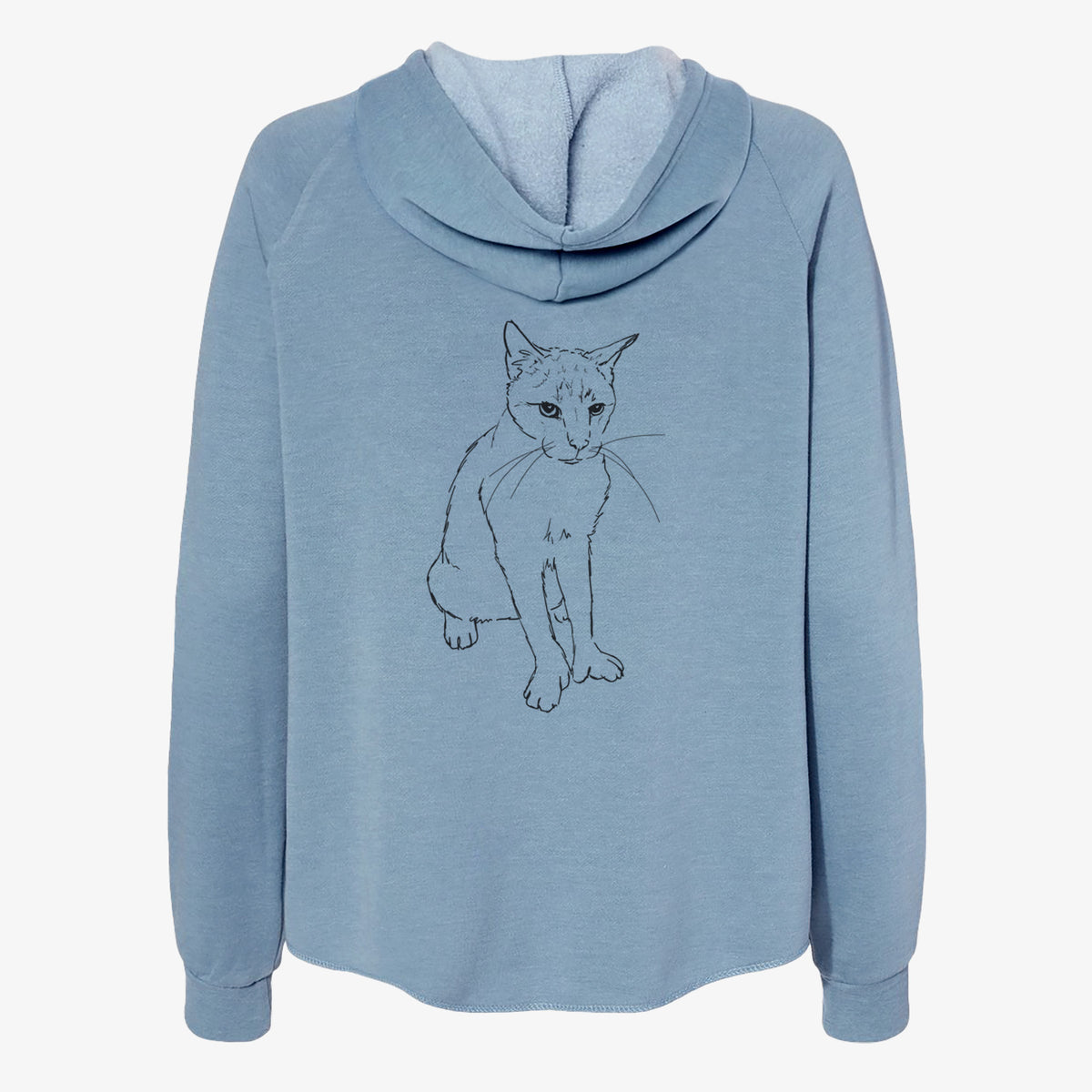 Doodled Henry the Cat - Women's Cali Wave Zip-Up Sweatshirt