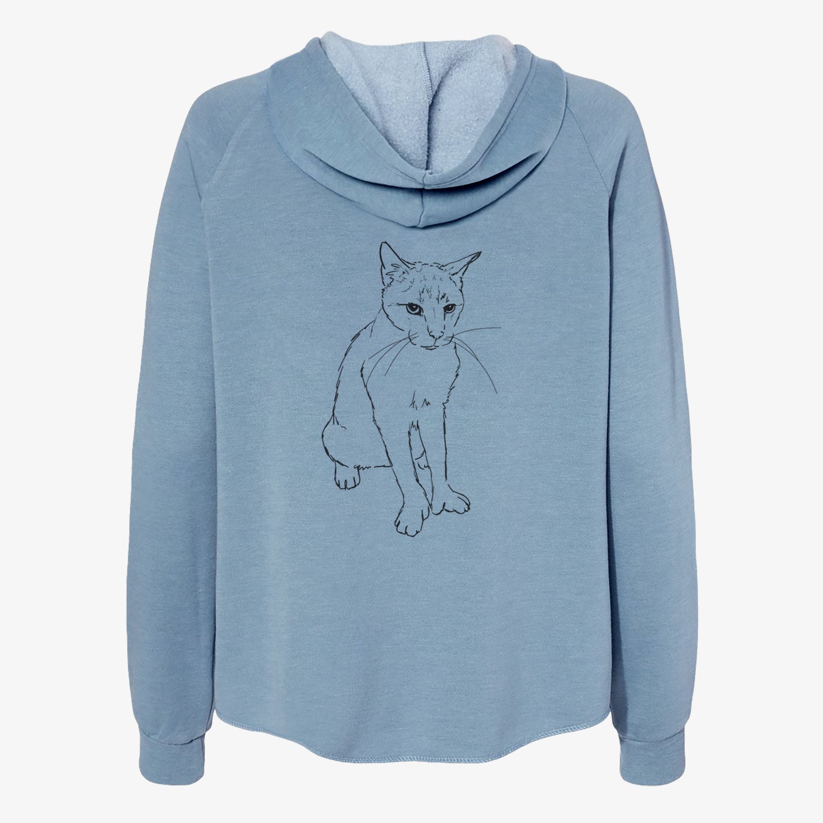 Doodled Henry the Cat - Women's Cali Wave Zip-Up Sweatshirt