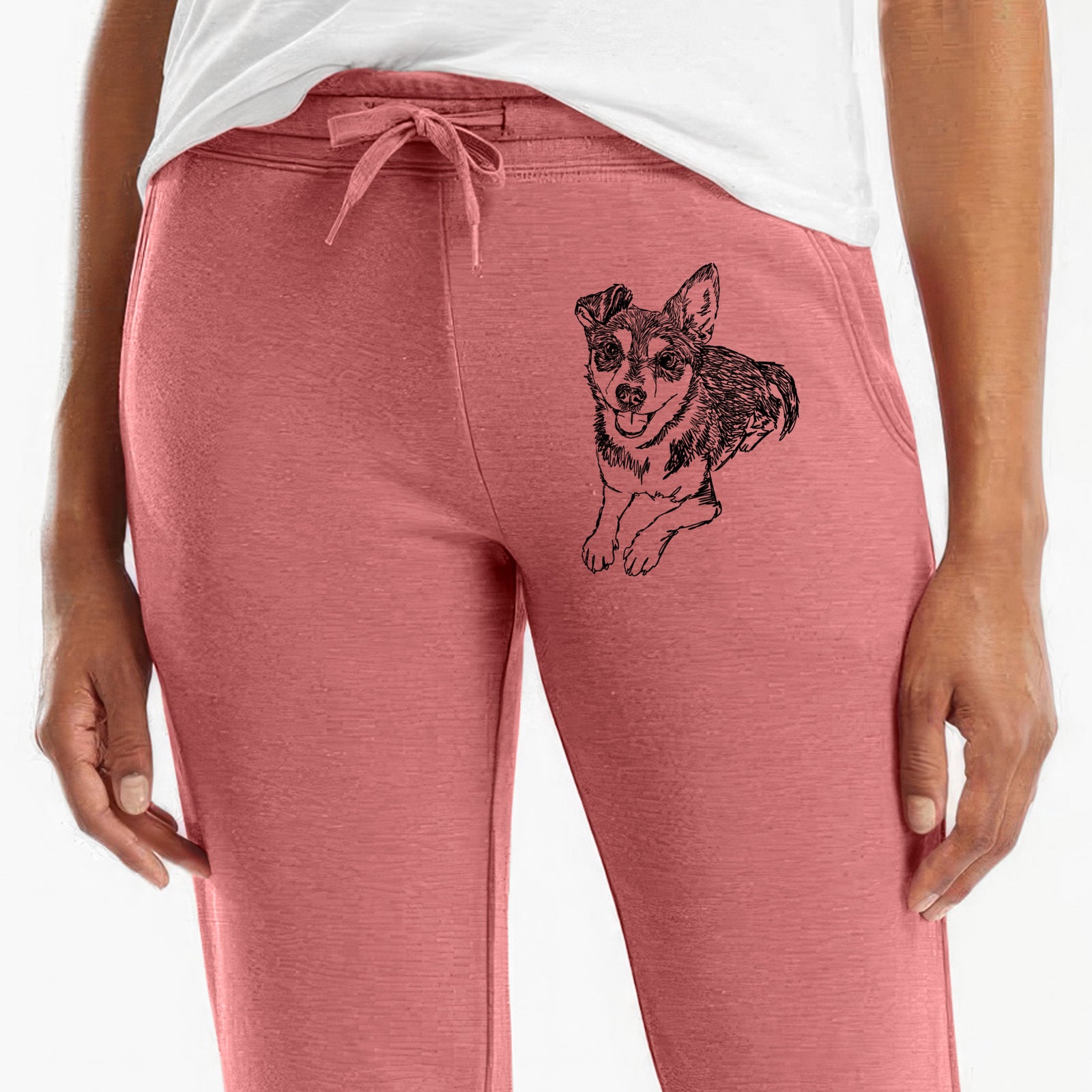 Doodled Hercules the Terrier Mix - Women's Cali Wave Joggers