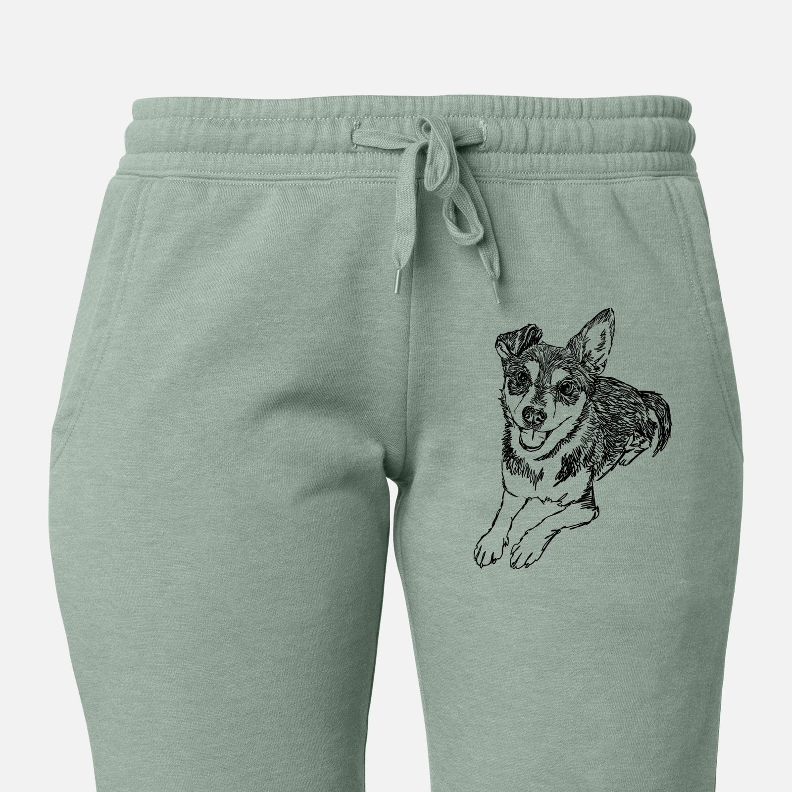 Doodled Hercules the Terrier Mix - Women's Cali Wave Joggers