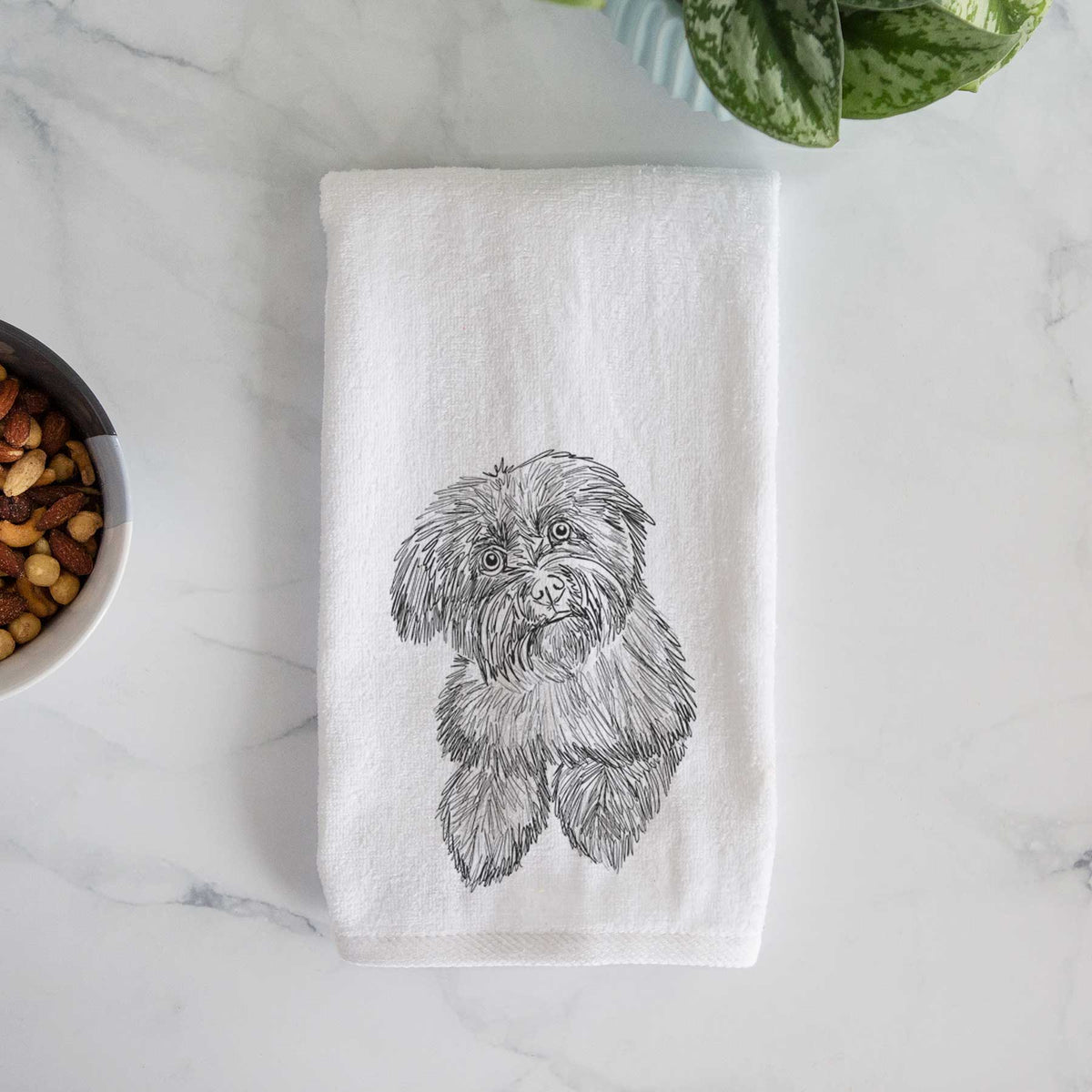 Doodled Hershey the Havanese Decorative Hand Towel